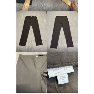 J. jill womens ponte slim leg pants sz medium tall brown casual trousers